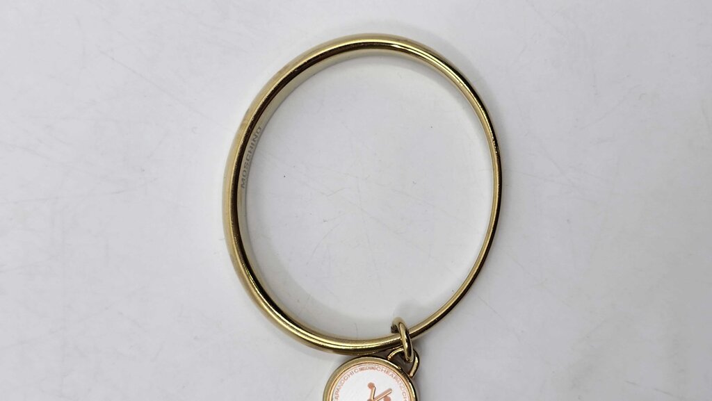 Moschino Cheap and Chic LET'S SMILE Smiley Face Yellow Gold Plated Watch Bracelet