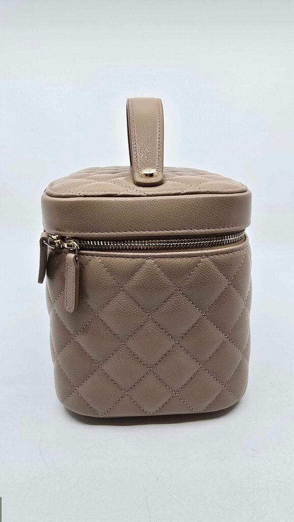 Chanel Quilted Cavier Vanity Case