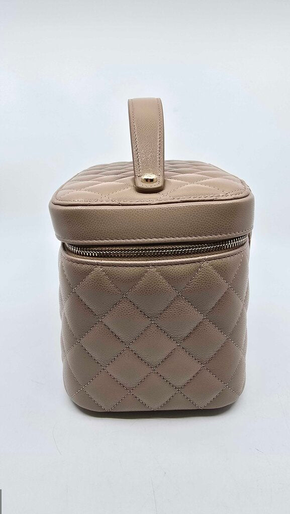 Chanel Quilted Cavier Vanity Case
