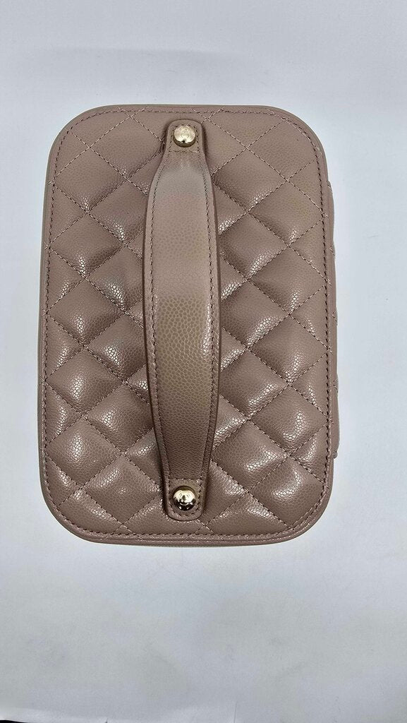 Chanel Quilted Cavier Vanity Case