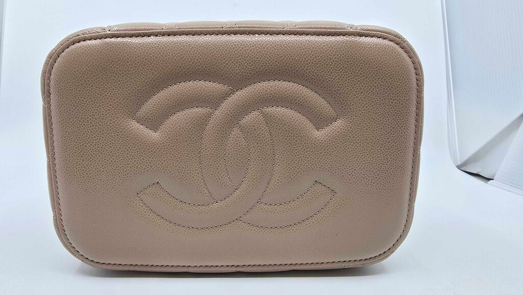 Chanel Quilted Cavier Vanity Case