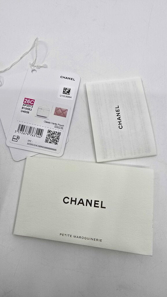 Chanel Quilted Cavier Vanity Case