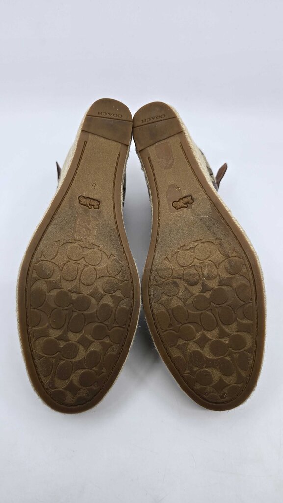 Coach Raine Espadrille Shoes in Signature Jacquard & Leather Trim