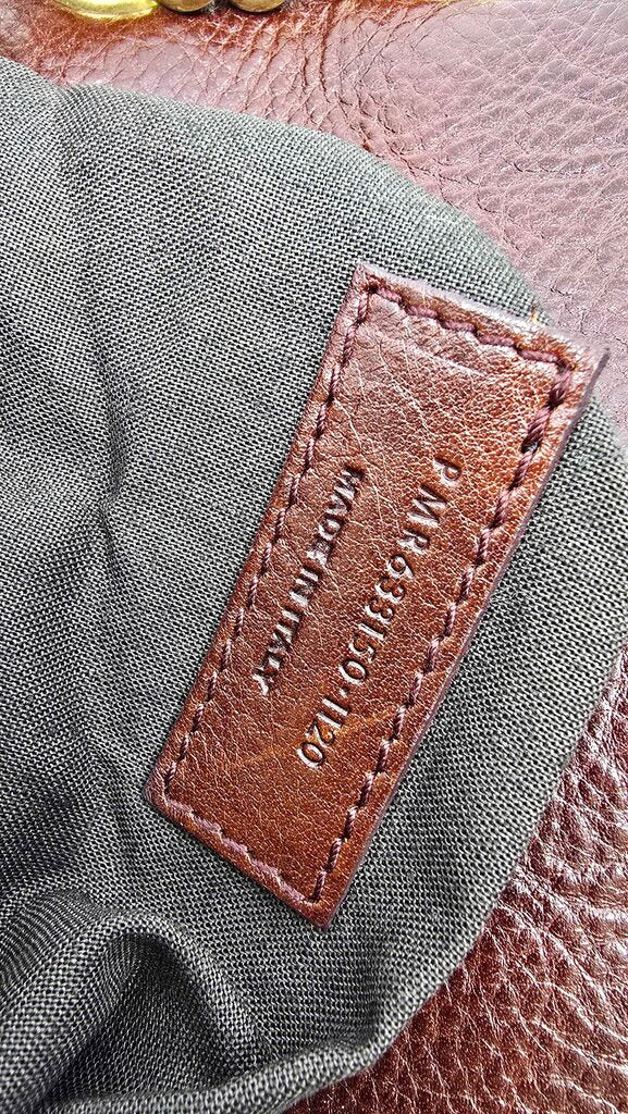 YSL Medium Niki Chain Satchel in Natural Canvas & chocolate Leather