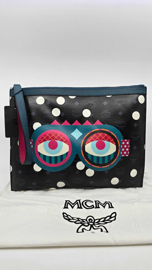 MCM x Craig & Karl 'Beyond Snowdome' coated canvas clutch