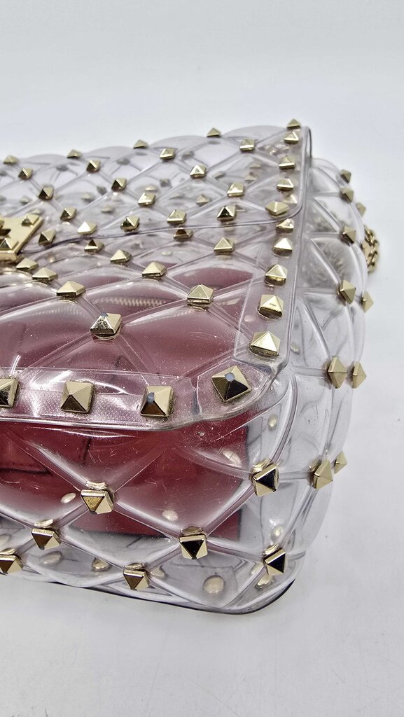 Valentino Garavani PVC Medium Rockstud Spike Shoulder Bag