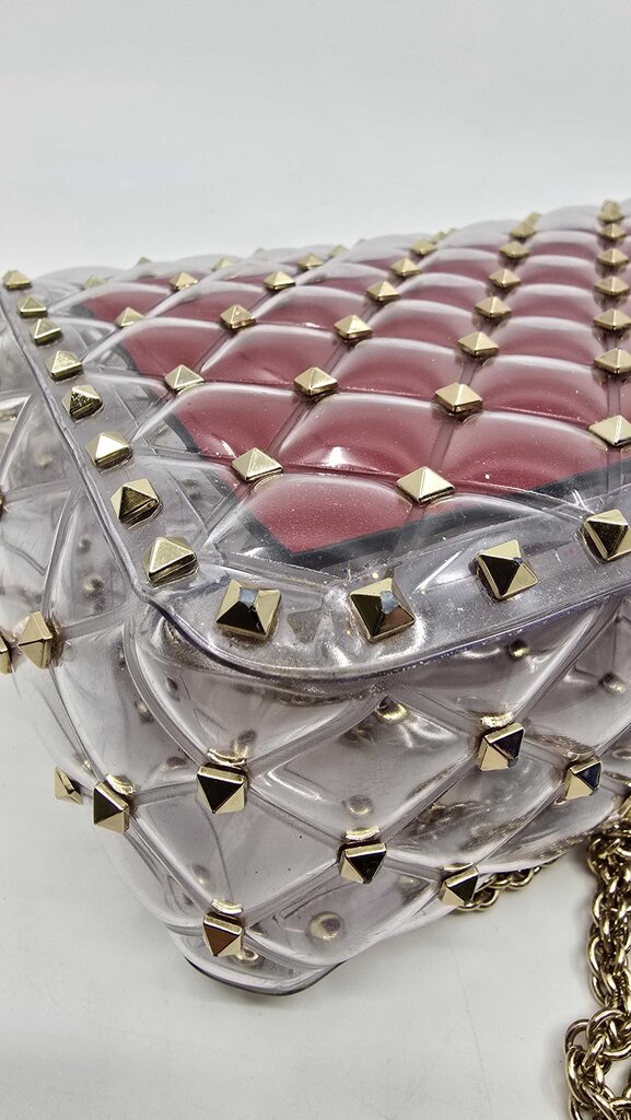 Valentino Garavani PVC Medium Rockstud Spike Shoulder Bag