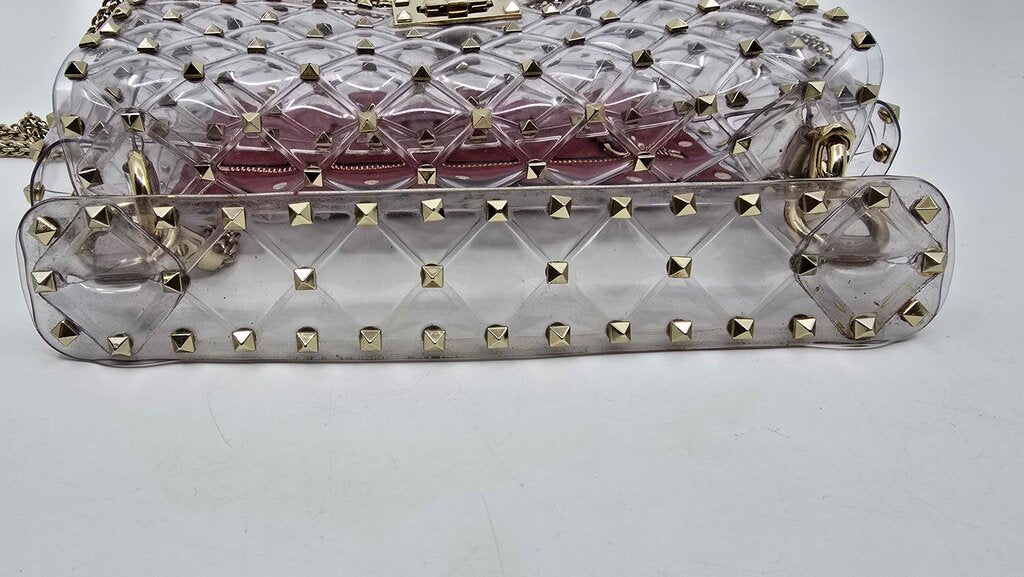 Valentino Garavani PVC Medium Rockstud Spike Shoulder Bag