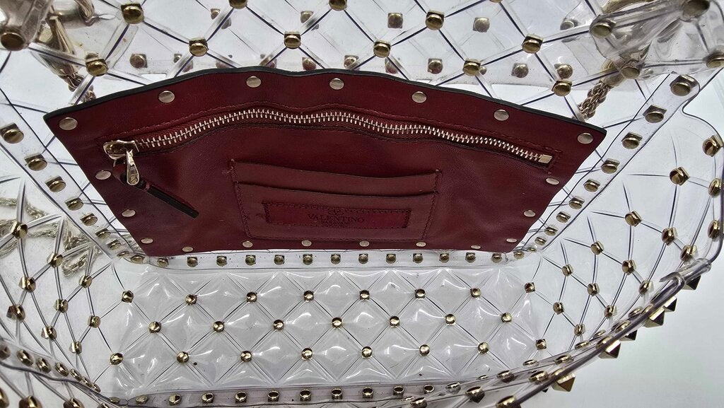 Valentino Garavani PVC Medium Rockstud Spike Shoulder Bag