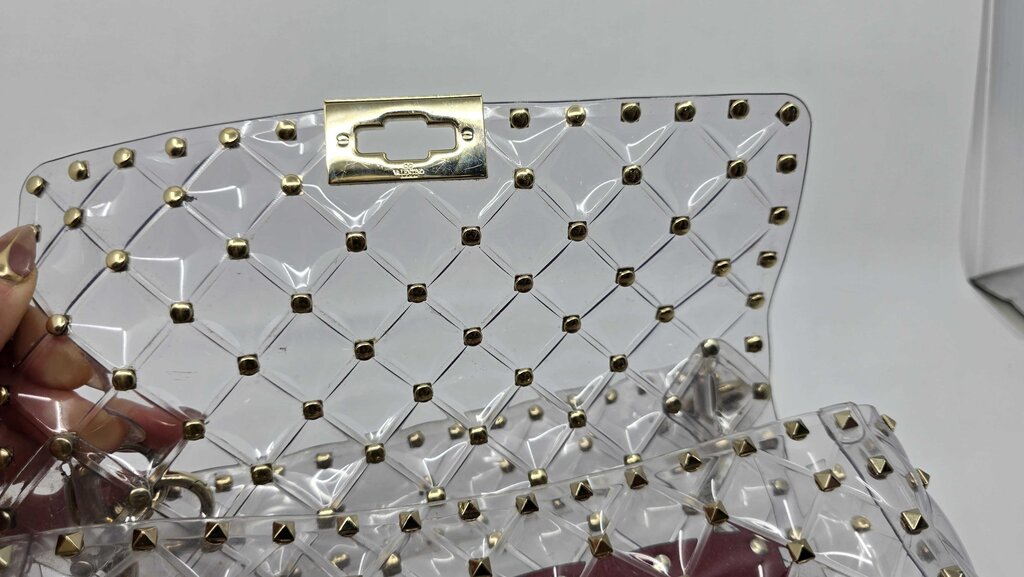 Valentino Garavani PVC Medium Rockstud Spike Shoulder Bag