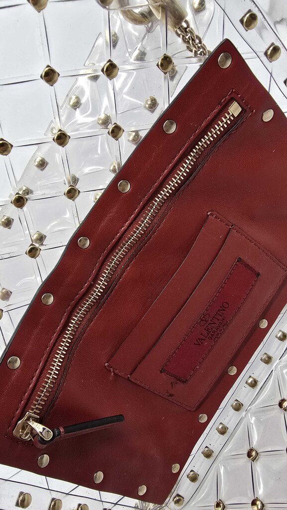 Valentino Garavani PVC Medium Rockstud Spike Shoulder Bag