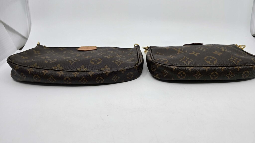 Louis Vuitton Multi Pochette Accessories Monogram Bag w/ Khaki Strap