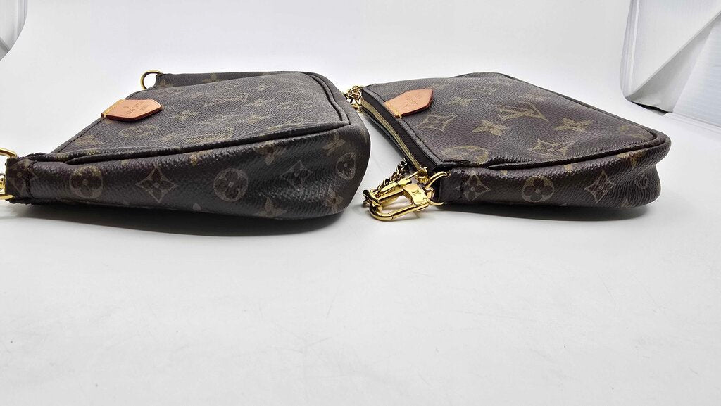 Louis Vuitton Multi Pochette Accessories Monogram Bag w/ Khaki Strap