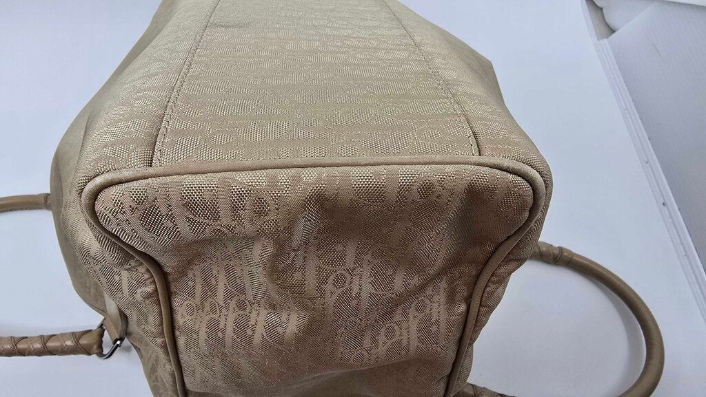 Christian Dior beige Diorissimo canvas and leather tote bag from the 2007 collection by John Galliano