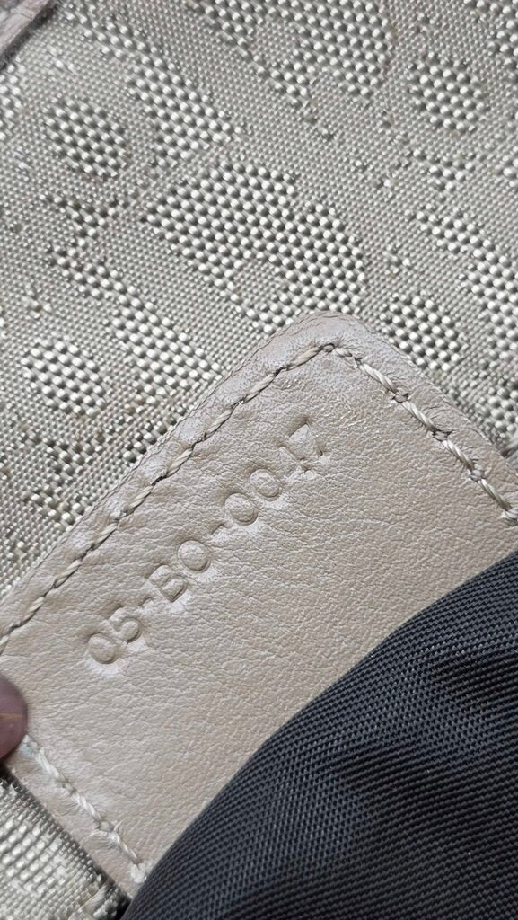 Christian Dior beige Diorissimo canvas and leather tote bag from the 2007 collection by John Galliano