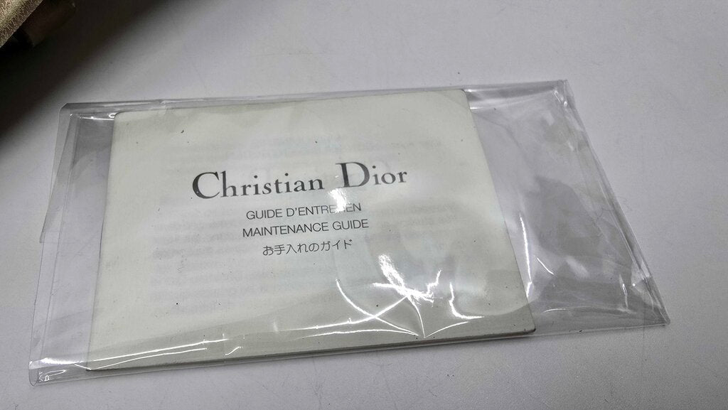 Christian Dior beige Diorissimo canvas and leather tote bag from the 2007 collection by John Galliano