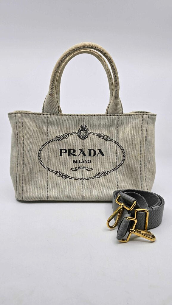 Prada canapa tote with strap