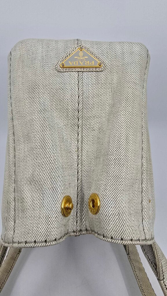 Prada canapa tote with strap