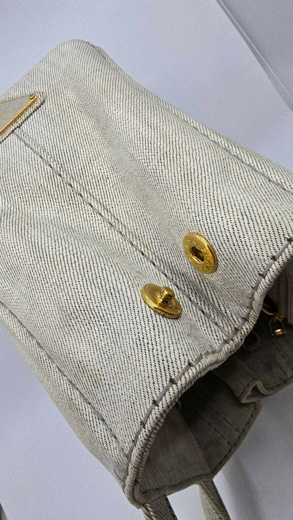 Prada canapa tote with strap