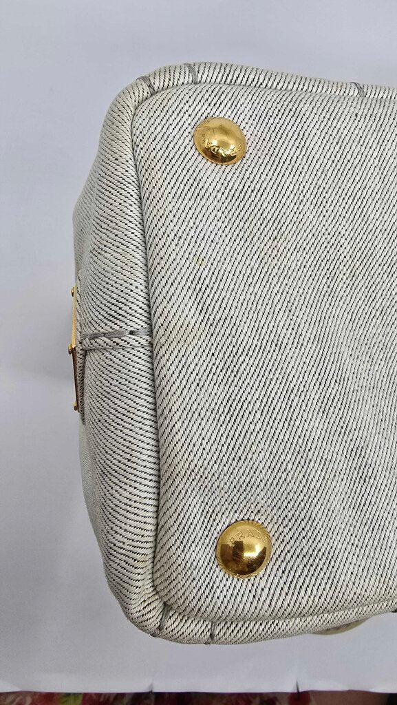 Prada canapa tote with strap