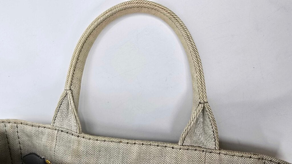 Prada canapa tote with strap