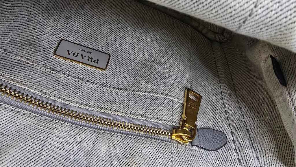 Prada canapa tote with strap