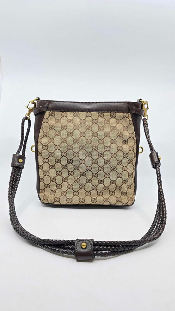 Gucci Monogram Braided Shoulder Bag