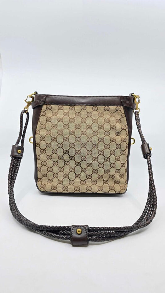 Gucci Monogram Braided Shoulder Bag