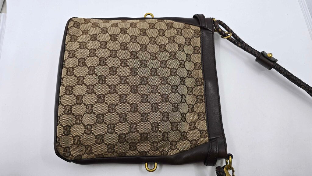 Gucci Monogram Braided Shoulder Bag
