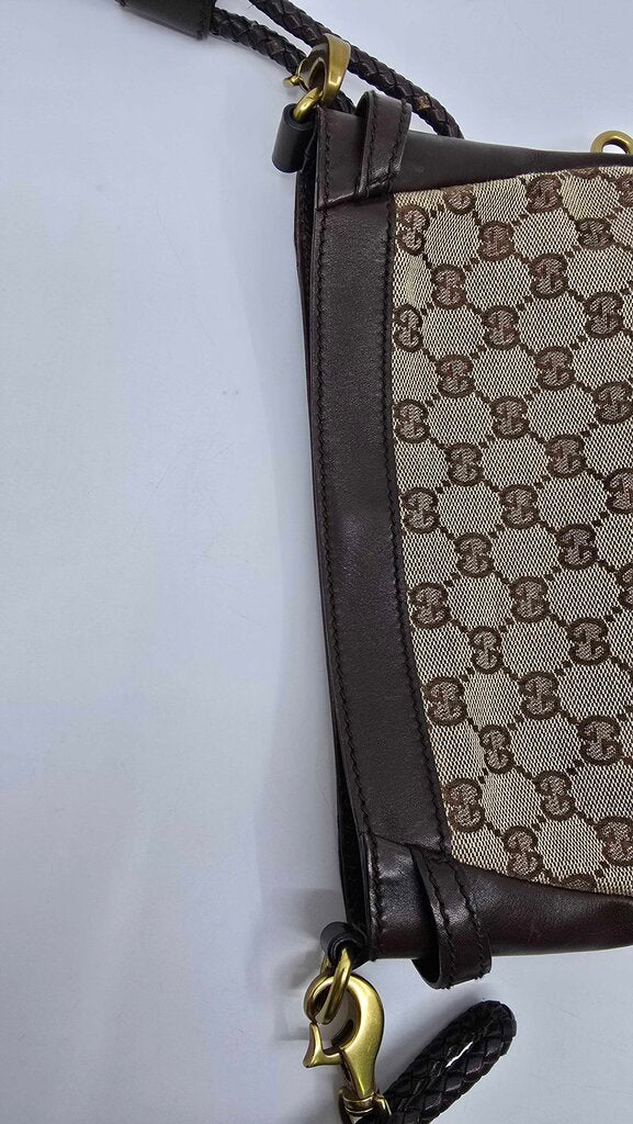 Gucci Monogram Braided Shoulder Bag