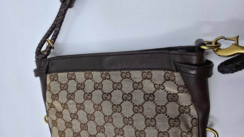 Gucci Monogram Braided Shoulder Bag