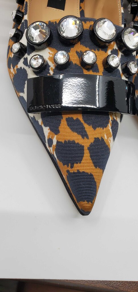 Sergio Rossi sr1 leopard print embellished flats
