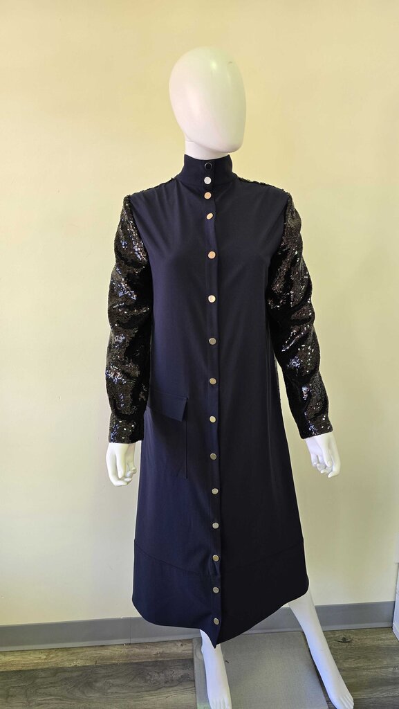TIBI SEQUIN SHIRT DRESS