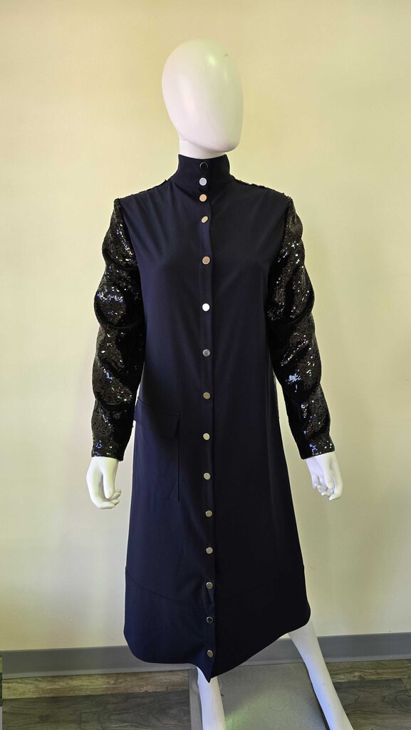 TIBI SEQUIN SHIRT DRESS
