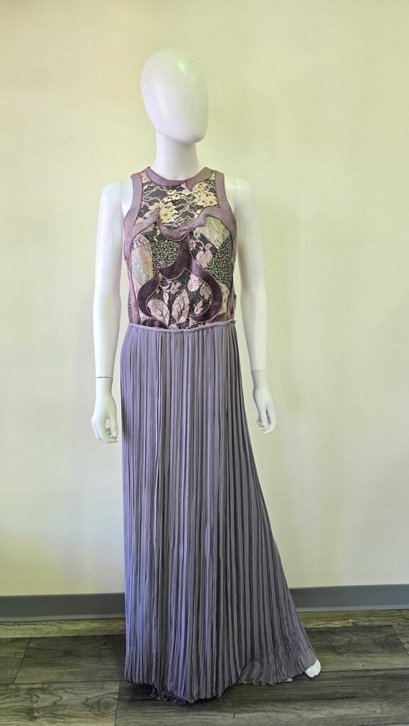 Lanvin sleeveless maxi dress with embroidered lace details