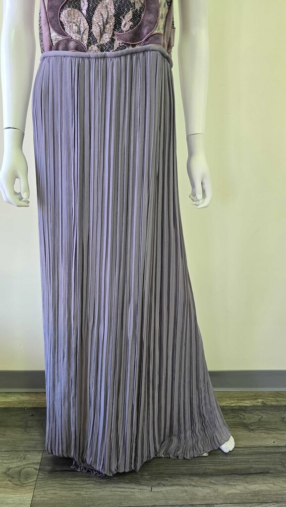 Lanvin sleeveless maxi dress with embroidered lace details