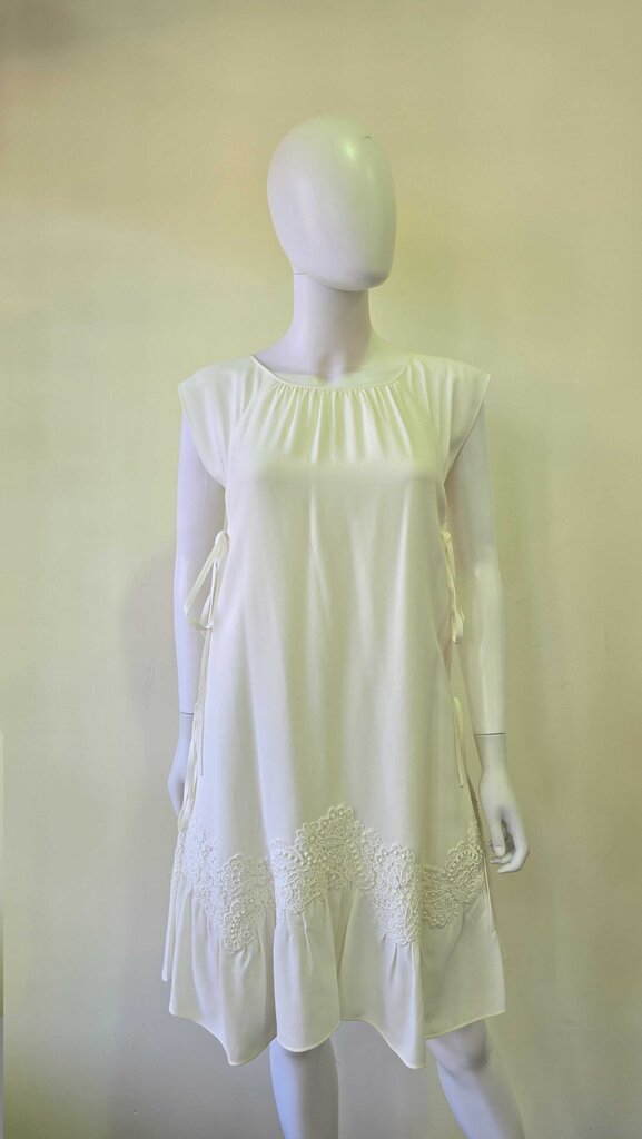 Chloe mini dress with ruffle lace bottom-