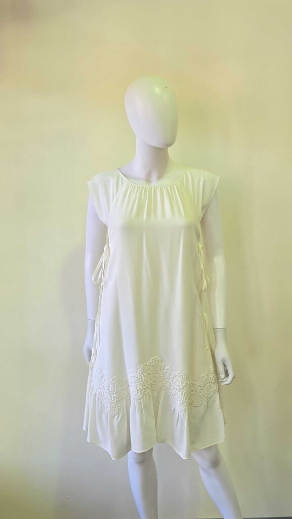 Chloe mini dress with ruffle lace bottom-