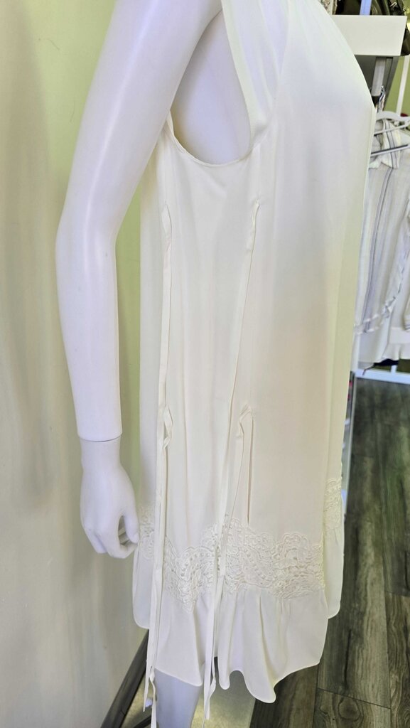 Chloe mini dress with ruffle lace bottom-