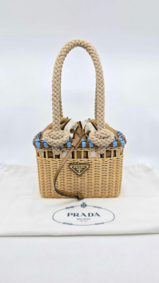 Prada Basket Drawstring shoulder bag