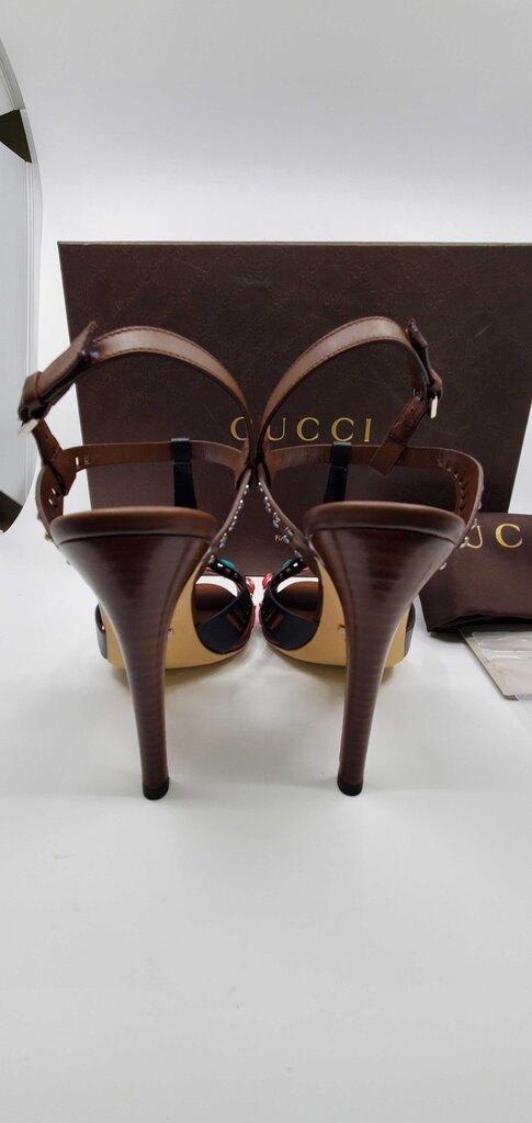Gucci Lifford Cameo Pink brown high heel sandals
