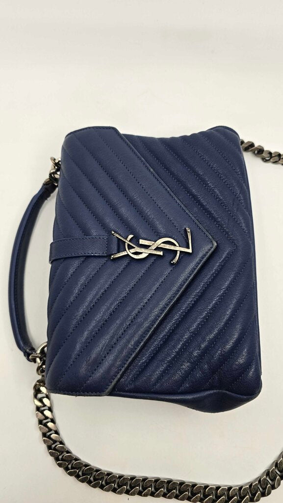 YSL college medium chevron quilted crossbody/shoulder