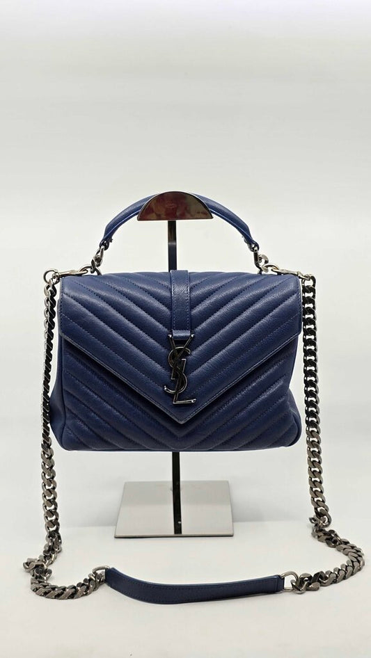 YSL college medium chevron quilted crossbody/shoulder