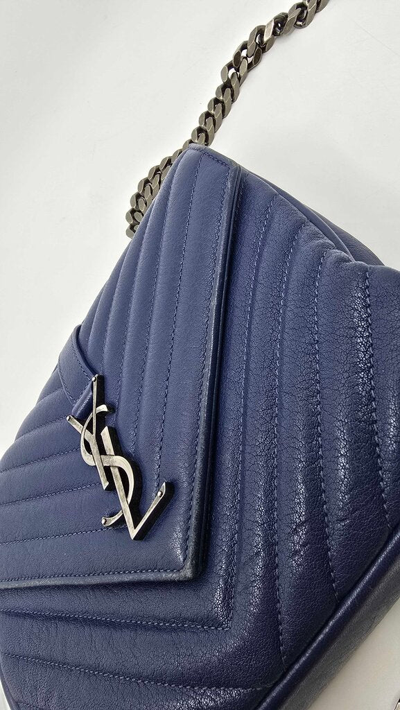 YSL college medium chevron quilted crossbody/shoulder