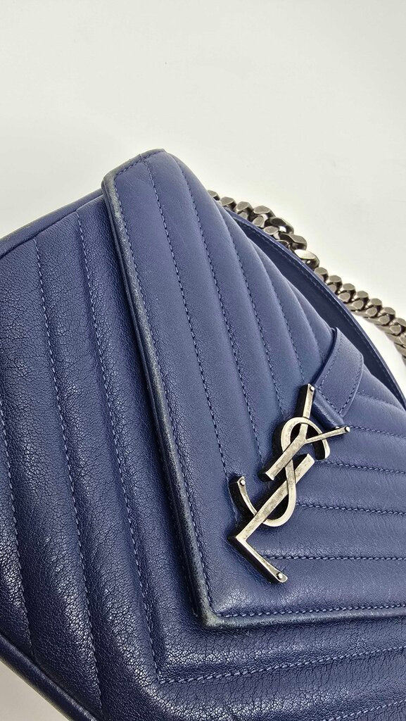 YSL college medium chevron quilted crossbody/shoulder
