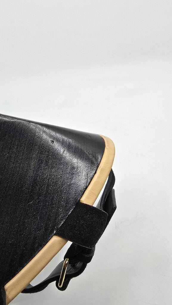 Balenciaga Leather Studded Accent T-Strap Sandals