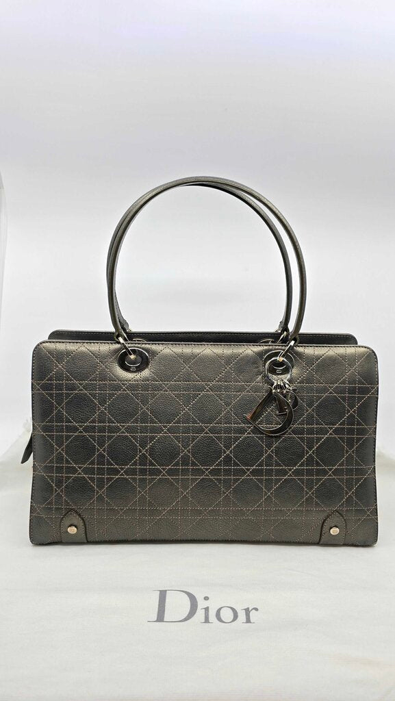 Dior Metallic Calfskin Cannage East West Lady Dior