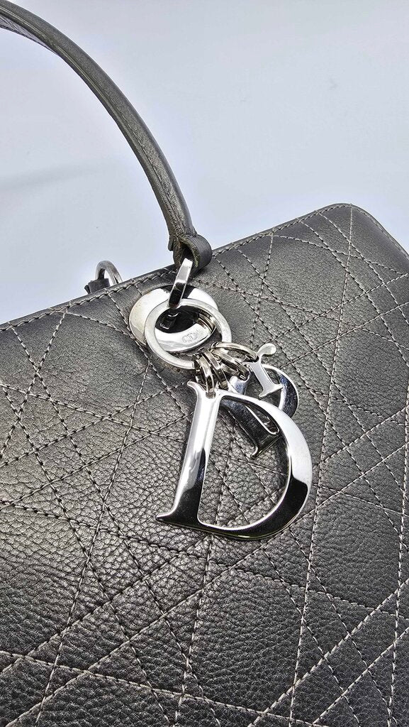 Dior Metallic Calfskin Cannage East West Lady Dior