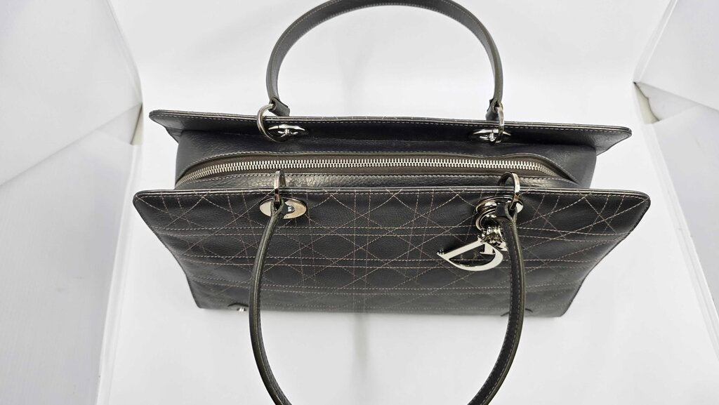 Dior Metallic Calfskin Cannage East West Lady Dior