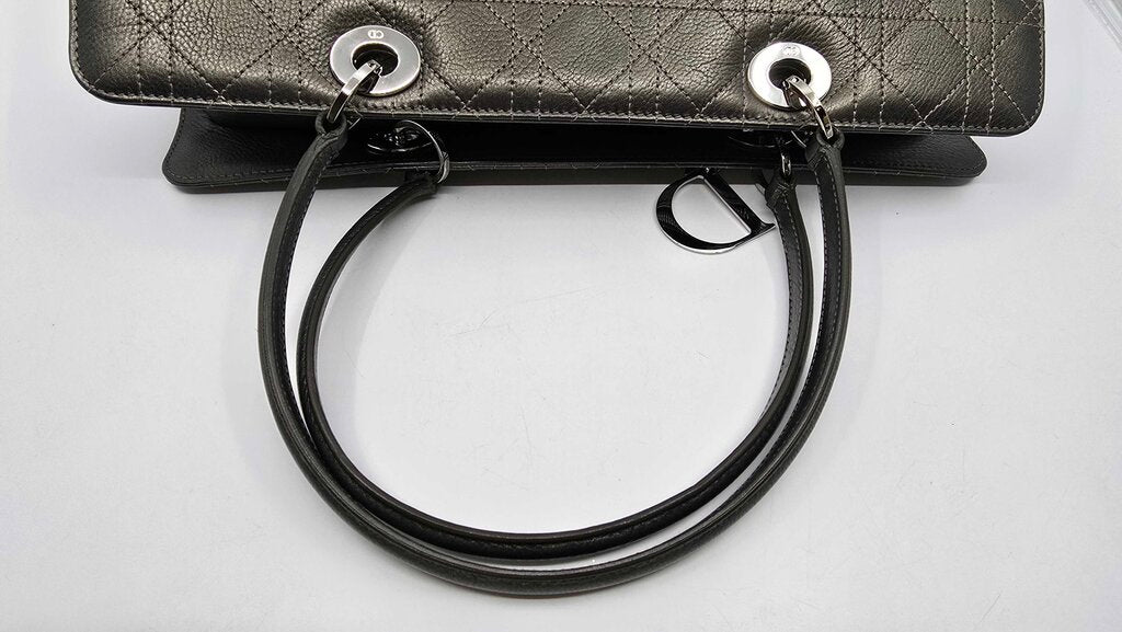 Dior Metallic Calfskin Cannage East West Lady Dior
